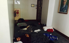 Students spent the night in the Bremner building as part of the ongoing protest. Picture: Masa Kekana/EWN