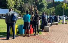 Voters queue to cast their ballots at the Joubert Park voting station in Johannesburg on 1 November 2021. Picture: Mia Lindeque/Eyewitness News