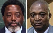 Outgoing Democratic Republic of Congo President Joseph Kabila (left) has chosen former interior minister Emmanuel Ramazani Shadary (right), a Kabila loyalist, to be his successor in upcoming elections. Picture: AFP.
