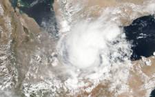 Screengrab of the tropical cyclone that hit Somaliland.