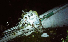 The wreckage of the plane which crashed in Colombia on 20 November 2016. Picture: @Teleantioquia