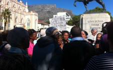Cape Town senior citizens marched to Parliament on 30 April demanding an increase in state pension. Picture: Chanel September/EWN