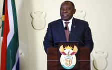 FILE: President Cyril Ramaphosa gives a press conference at the Union Buildings on 21 July 2019 in Pretoria. Picture: GCIS.
