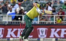 South Africa's David Miller plays a shot during the second T20 cricket match between South Africa and Pakistan at The Wanderers Cricket Stadium in Johannesburg on 3 February 2019. Picture: AFP