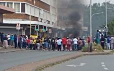 A protest in Rossentenville affected several routes including Geranium and Main Street. Picture: Supplied.