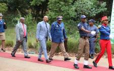 Tshwane Mayor Kgosientso Ramokgopa arrives in Freedom Park ahead of his State of the City Address on 21 April 2016. Picture: Facebook