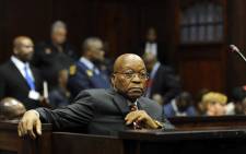 FILE: Former South African President Jacob Zuma appeared in the Durban High Court on 8 June 2018. He is charged with 16 counts that include fraud‚ corruption and racketeering. Picture: Felix Dlangamandla/Pool