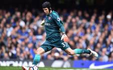 Arsenal goalkeeper Petr Cech takes a kick during an English Premier League match. Picture: AFP