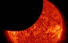 A screengrab of partial solar eclipse. Picture: Nasa.gov.