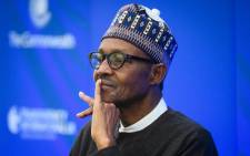 Nigerian President Muhammadu Buhari addresses delegates at the start of a conference to tackle corruption at the Commonwealth Secretariat in London on 11 May, 2016. Picture: AFP.