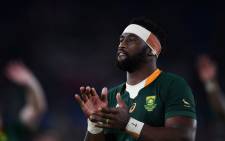 FILE: South Africa captain Siya Kolisi celebrates winning the Japan 2019 Rugby World Cup semifinal match between Wales and South Africa at the International Stadium Yokohama in Yokohama on October 27, 2019. Picture: AFP