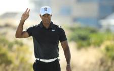 Tiger Woods of the United States reacts to his birdie on the eighth green during the first round of the Hero World Challenge at Albany, Bahamas on 30 November 2017 in Nassau, Bahamas. Picture: AFP
