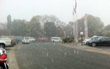 Snow falls in Rosebank. Picture: Gia Nicolaides/EWN.