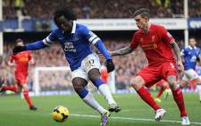 Everton forward Romelu Lukaku controls the ball playing against Liverpool on 23 November 2013 at Goodison Park. Picture: Facebook.