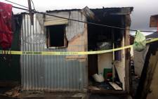 FILE: One of the shacks that had been destroyed in fire in Imizamo Yethu. Monique Mortlock/EWN.