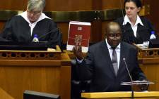 Finance Minister Nhlanhla Nene delivers his 2015 Budget Speech in Cape Town on 25 February. Picture: GCIS.