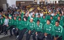 The Banyana Banyana squad at their send-off for the Women's World Cup on 23 May 2019. Picture: @M_Letsholonyane/Twitter