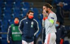 Spain's defender Sergio Ramos leaves at the end of the UEFA Nations League football match between Switzerland and Spain at St. Jakob-Park stadium in Basel, on November 14, 2020. Picture: AFP
