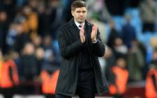 Aston Villa head coach Steven Gerrard applauds supporters on the pitch after the English Premier League football match between Aston Villa and Brighton and Hove Albion at Villa Park in Birmingham, central England on 20 November 2021. Picture: Lindsey Parnaby/AFP