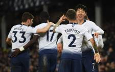 Tottenham players celebrate a goal in their English Premier League match against Everton on 23 December 2018. picture: @SpursOfficial/Twitter