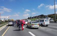Shooting on N1 highway left one injured on 23 March, 2016. Picture: Twitter @ER24EMS.