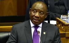 FILE: South African President Cyril Ramaphosa delivers the State of the Nation Address at the Parliament on 16 February 2018. Picture: AFP.