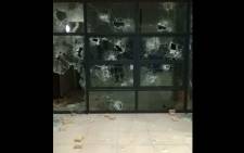 The newly built customer care centre in Tembisa was vandalised by community members. Picture: SAPS.