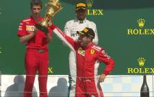 FILE: Sebastian Vettel (front) won a thrilling British Grand Prix on 8 July 2018. Picture: @F1/Twitter. 
