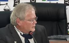 A screengrab of South African Revenue Service (Sars) employee Vlok Symington giving evidence at the state capture inquiry on 24 March 2021. Picture: SABC/YouTube