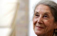 Renowned South African novelist Nadine Gordimer poses during the fifth edition of the Rome literature festival, 29 May 2006. Gordimer passed away aged 90 in Johannesburg on 13 July 2014. Picture: AFP.