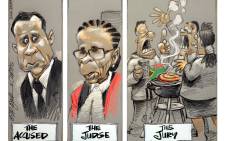 CARTOON: Accused, judge and jury