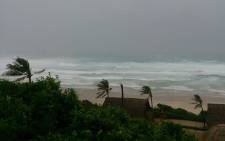 Strong winds and rain seen in and around Inhambane, Mozambique as Cyclone Dineo move through the area. Picture: Lee Booysen/Paindane Beach Resort.