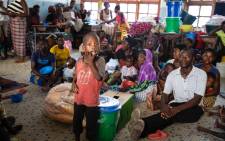 A shelter set up for victims of Cyclone Idai in Beira in a building that used to be a school. Picture: Christa Eybers/EWN