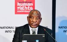 President Cyril Ramaphosa appeared at the SAHRC hearing into the July unrest on 1 April 2022. Picture: GCIS