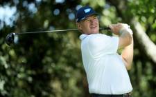 Ernie Els of South Africa plays his shot from the second tee during the third round of the 2017 Masters Tournament at Augusta National Golf Club on 8 April, 2017 in Augusta, Georgia. Picture: AFP.