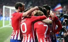 Atletico Madrid players celebrate a goal in their UEFA Champions League match against Juventus on 20 February 2019. Picture: @atletienglish/Twitter