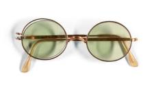 Sotheby's will action a pair of John Lennon's trademark round sunglasses in December. Picture: sothebys.com