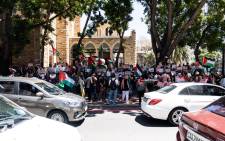Pro-Palestine supporters in Cape Town joined many others across the globe to observe the International Day of Solidarity with the People of Palestine on 29 November 2023. Picture: Eyewitness News/ Kayleen Morgan