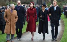 Charles, the Prince of Wales (left) along with Prince William his wife Kate, Meghan Markle and Prince Harry attend a Christmas service at the St Mary Magdalene church in Sandringham, eastern England on 25 December 2018. Picture: @RoyalFamily/Twitter