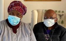 Leah and Archbishop Emeritus Desmond Tutu. Picture: @TutuLegacy/Twitter