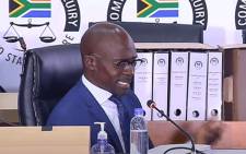 A screengrab of former Cabinet minister Malusi Gigaba appearing at the state capture inquiry on 31 May 2021. Picture: SABC/YouTube
