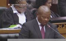 United Democratic Movement leader Bantu Holomisa in Parliament during the debate on the motion of no confidence against Presiden Jacob Zuma on 8 August 2017. Picture: Christa Eybers/EWN