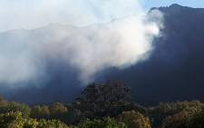 A fire near the Kirstenbosch Botanical Gardens on 17 April 2018. Picture: @vwsfires/Twitter