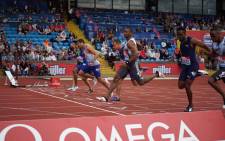  Yohan Blake of Jamaica edged Britain’s Adam Gemili in a photo-finish to win the 100 metres at the Birmingham Diamond League meeting on 18 August 2019. Picture: @Diamond_League/Twitter