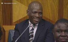 A screengrab of Hlaudi Motsoeneng as he and the SABC board appear before Parliament's Communications Portfolio Committee on 5 October, 2016.