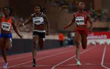 Shelly-Ann Fraser-Pryce (right) won the women's 100m event at the Monaco Diamond League meet on 10 August 2022. Picture: @Diamond_League/Twitter