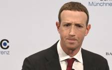 FILE: The founder and CEO of Facebook Mark Zuckerberg speaks during the 56th Munich Security Conference (MSC) in Munich, southern Germany, on 15 February 2020. Picture: AFP