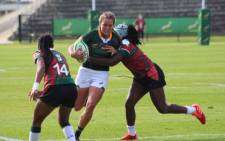 Jakkie Cilliers in action for the Springbok Women against Kenya during a Test series at the Danie Craven Stadium in Stellenbosch on 16 August 2021. Picture: @WomenBoks/Twitter