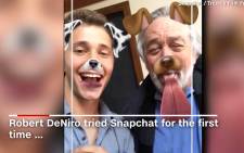 Snapchat videos of Robert De Niro have gone viral after the actor played with an array of filters for the first time.  Picture: CNN