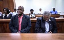 Former acting police commissioner Khomotso Phahlane and major general Ravichandran Pillay appeared in the Specialised Commercial Court in Johannesburg on 1 March 2019. They have been charged with fraud and corruption. Picture: Abigail Javier/EWN.